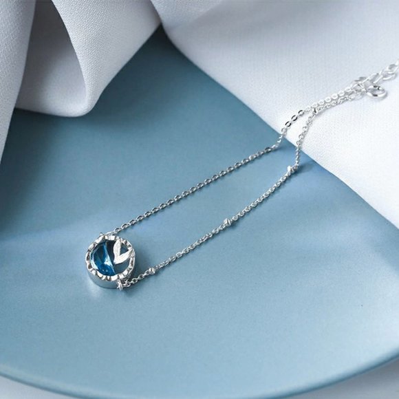 925 Sterling Silver Blue Zircon Mermaid Bracelet - Picture 12 of 15